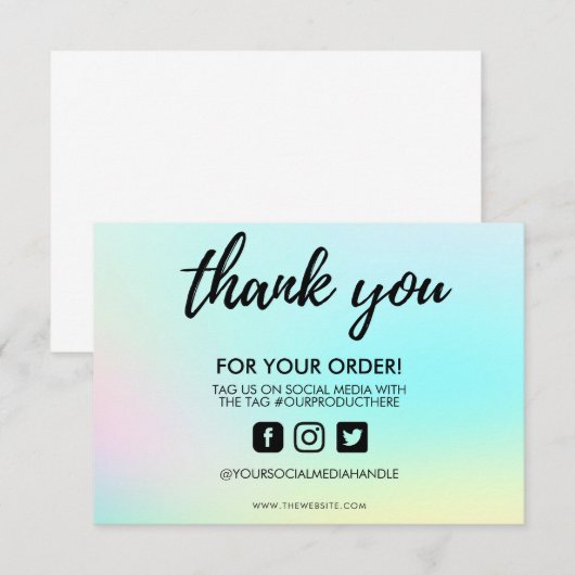 De Verschuiving van de kleur Dank u Media Tussenvo (Voorkant / Achterkant)