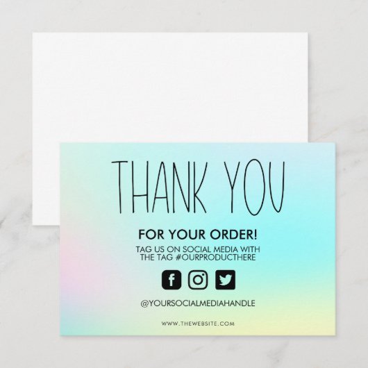 De Verschuiving van de kleur Dank u Media Tussenvo (Voorkant / Achterkant)