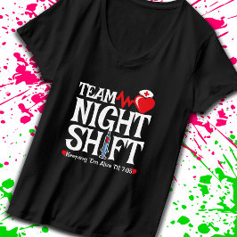 De Verschuiving van de Nacht van het team - de Ver T-shirt