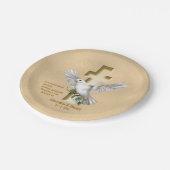 De Verse Ephesians van de Manuscript van de Dove 4 Papieren Bordje (Gekanteld)