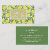 De verse Lemon-boom Visitekaartje (Voorkant / Achterkant)