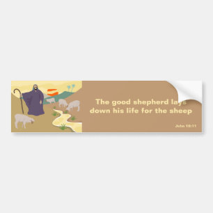 De Verse van de Bijbelse Manuscript van Good Sheph Bumpersticker
