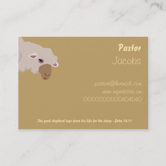 De Verse van de Bijbelse Manuscript van Good Sheph Visitekaartje (Voorkant)