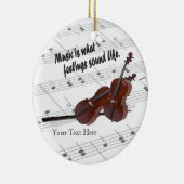 De Versie van Cello hoe voelt het voelt - pas aan Keramisch Ornament (Rechts)