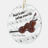 De Versie van Cello hoe voelt het voelt - pas aan Keramisch Ornament (Links)