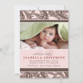 De versierd Bloemen (roze) Aankondiging van de (Voorkant)