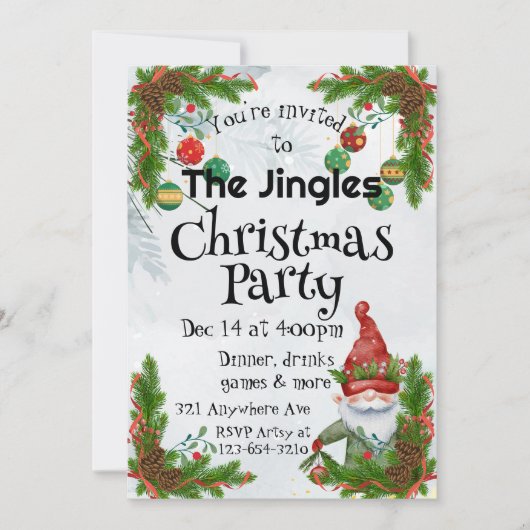 De versiering van de  kaart (Voorkant)