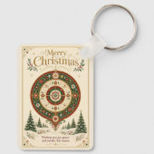 De Versiering van Winterwonder Sleutelhanger (Achterkant)