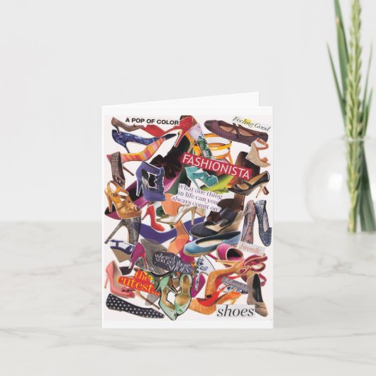 De Verslaving Notecard van de schoen Kaart (Voorkant)