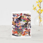 De Verslaving Notecard van de schoen Kaart (Gele Bloem)