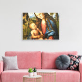 De versleten moeder Mary die Baby Jesus vasthoudt Canvas Afdruk (Insitu (Woonkamer))