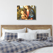 De versleten moeder Mary die Baby Jesus vasthoudt Canvas Afdruk (Insitu (Slaapkamer))