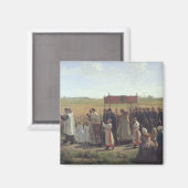 De versnijding van de tarwe in de Artois, 1857 Magneet (Voorkant / Achterkant)
