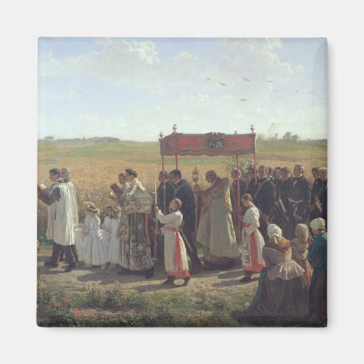 De versnijding van de tarwe in de Artois, 1857 Magneet (Voorkant)