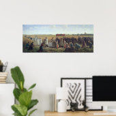 De versnijding van de tarwe in de Artois, 1857 Poster (Thuiskantoor)