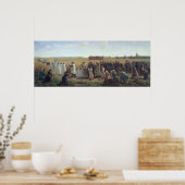 De versnijding van de tarwe in de Artois, 1857 Poster (Keuken)