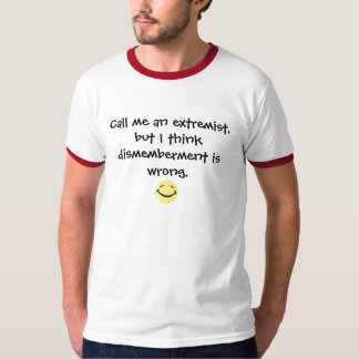 De versnippering is verkeerd. t-shirt