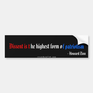 De verspreiding is de hoogste vorm van patriottism bumpersticker