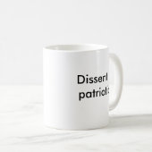 De verspreiding is patriottisch. koffiemok (Voorkant rechts)