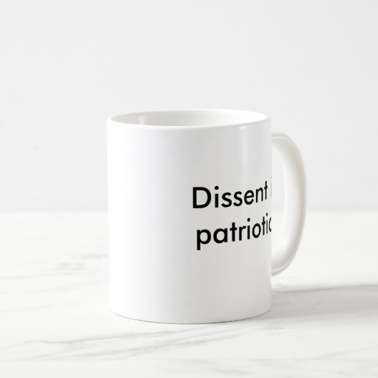 De verspreiding is patriottisch. koffiemok (Voorkant rechts)