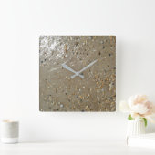 De verstelstallen van de rand van het water bedekk vierkante klok (Huis)