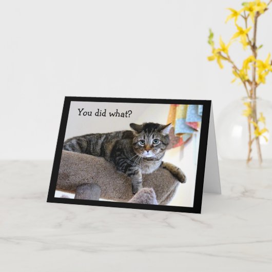 De verstoorde Kat van de Gestreepte kat Kaart (Gele Bloem)