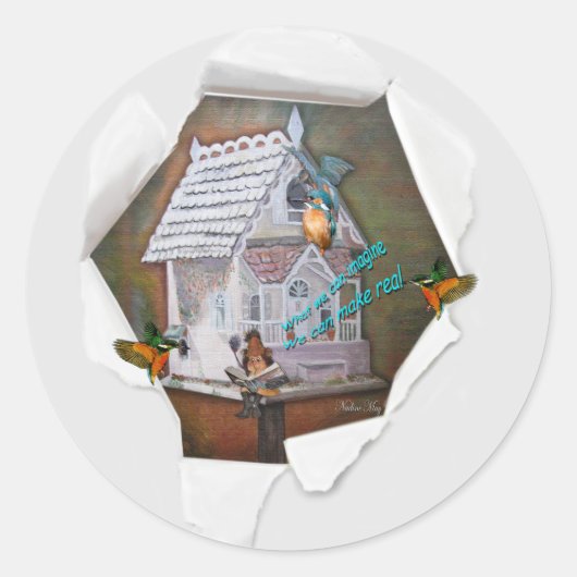 De verteller T-Shirt van het verhaal-Leprechaun Ronde Sticker (Voorkant)