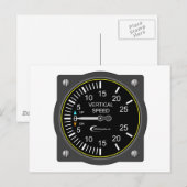 De verticale Indicator van de Snelheid Briefkaart (Voorkant / Achterkant)