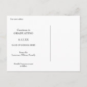 De verticale Witte Tekst van de Foto sparen het Af Briefkaart (Achterkant)