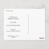 De verticale Witte Tekst van de Foto sparen het Af Briefkaart (Achterkant)