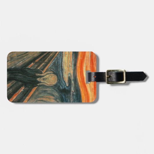 De vertoning van Edvard Munch Bagagelabel (Voorkant horizontaal)
