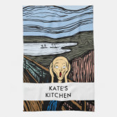 De vertoning van Edvard Munch Bohomodern Theedoek (Verticaal)