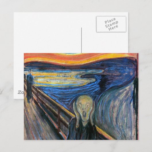 De vertoning van Edvard Munch Briefkaart (Voorkant / Achterkant)