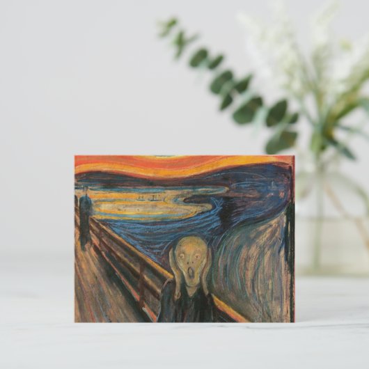 De vertoning van Edvard Munch Briefkaart (Staand voorkant)