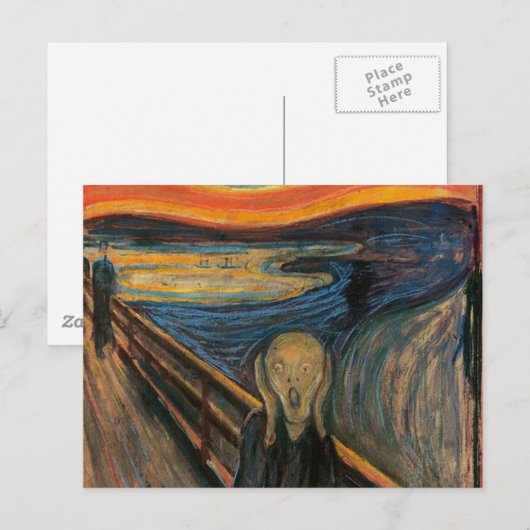 De vertoning van Edvard Munch Briefkaart (Voorkant / Achterkant)
