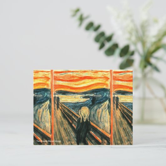 De vertoning van Edvard Munch Briefkaart (Staand voorkant)