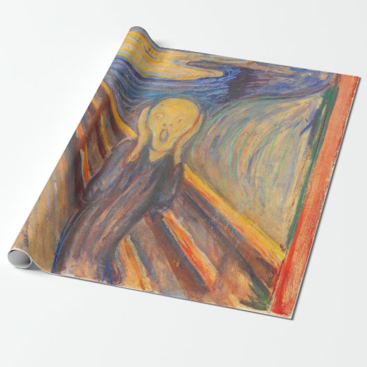De vertoning van Edvard Munch Cadeaupapier (Uitgerold)