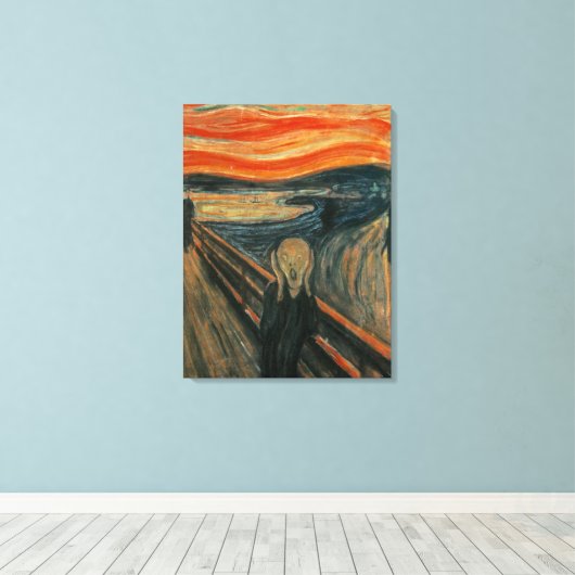 De vertoning van Edvard Munch Canvas Afdruk (Insitu (Houten vloer))