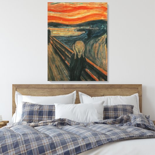 De vertoning van Edvard Munch Canvas Afdruk (Insitu (Slaapkamer))