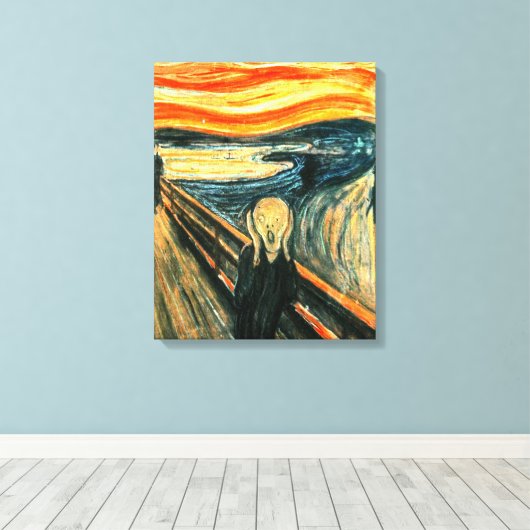 De vertoning van Edvard Munch Canvas Afdruk (Insitu (Houten vloer))
