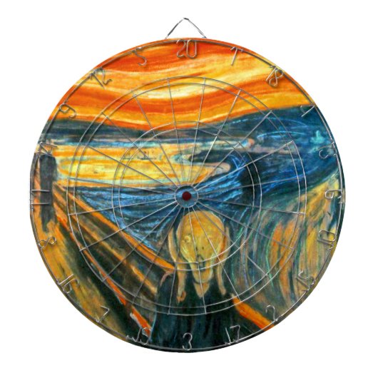 De vertoning van Edvard Munch Dartbord (Voorkant)