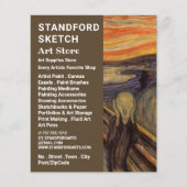 De vertoning van Edvard Munch, de kunstwinkel Flyer (Voorkant)