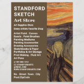 De vertoning van Edvard Munch, de kunstwinkel Flyer (Voorkant)