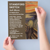 De vertoning van Edvard Munch, de kunstwinkel Flyer (Hand)