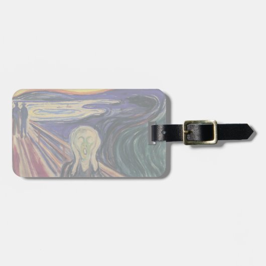 De vertoning van Edvard Munch, expressionisme Bagagelabel (Voorkant horizontaal)