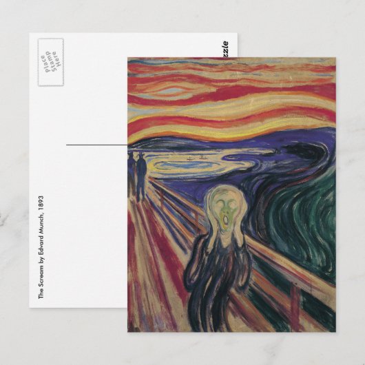 De vertoning van Edvard Munch,  expressionisme Briefkaart (Voorkant / Achterkant)