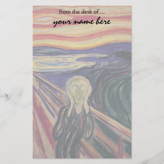 De vertoning van Edvard Munch,  expressionisme Briefpapier (Voorkant)