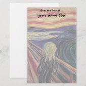De vertoning van Edvard Munch,  expressionisme Briefpapier (Voorkant / Achterkant)