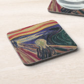 De vertoning van Edvard Munch,  expressionisme Drankjes Onderzetter (Linkerzijde)