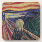 De vertoning van Edvard Munch,  expressionisme Drankjes Onderzetter (Voorkant)